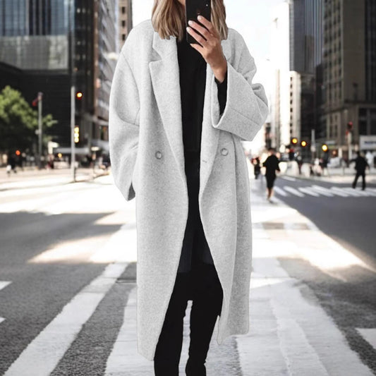 Women's Comfortable Winter Woolen Long Trench Coats