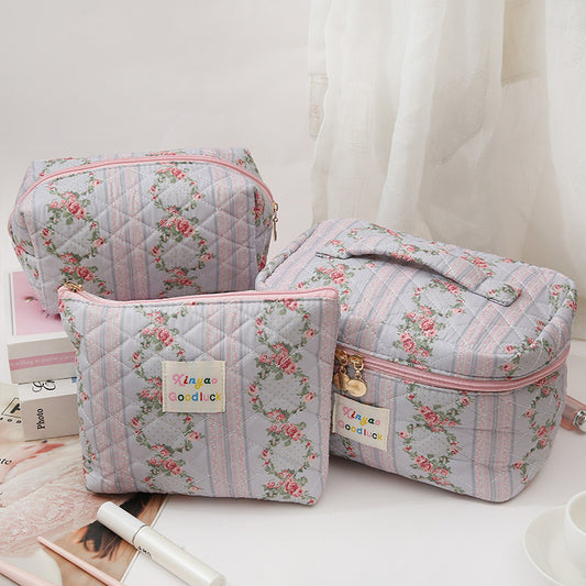 Floral Makeup Large Capacity Sense Convenient Cosmetic Bags