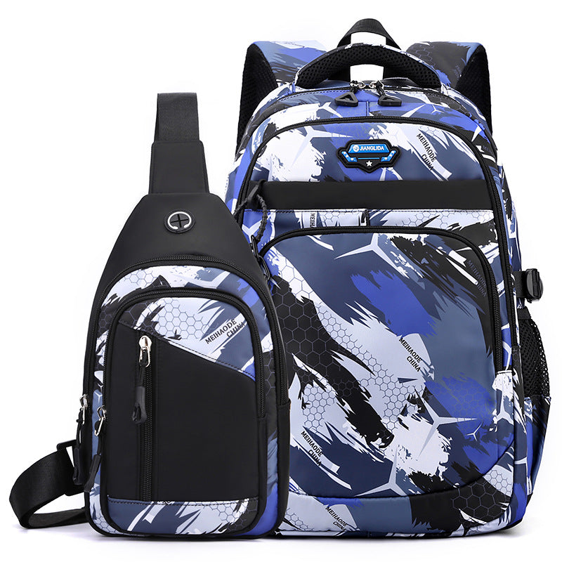 Men's Printed Fashion One-piece Lightweight Two-piece Boys Backpacks