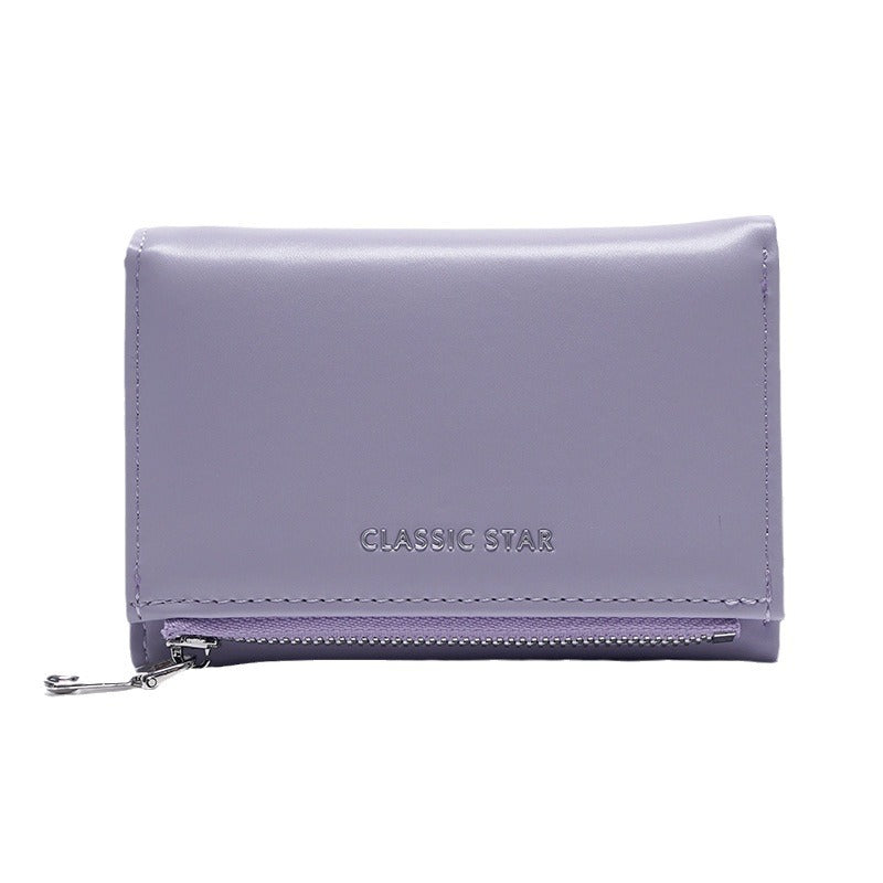 Women's Female Simple Korean Style Short Three Ladies Wallets
