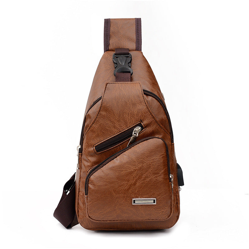 Men's Fashion Pretty Simple Color Trendy Men's Chest Bags