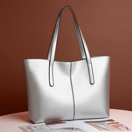 Women's Korean Style Fashionable Large Capacity Simple Shoulder Bags