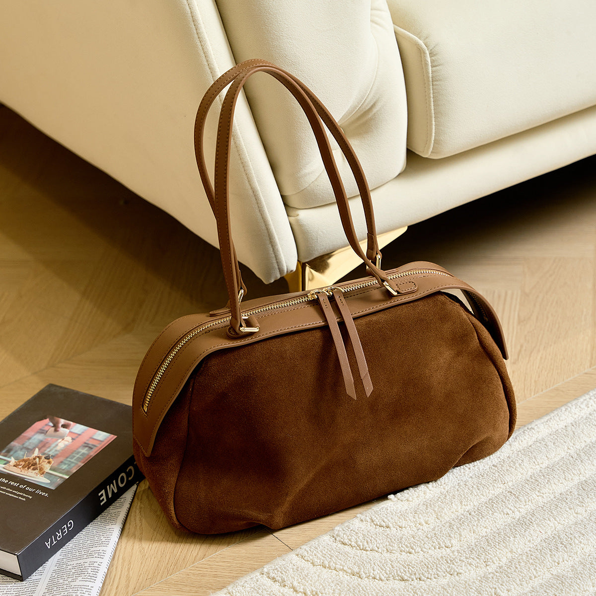 Women's Frosted Cowhide Light Luxury High-grade Tote Bags