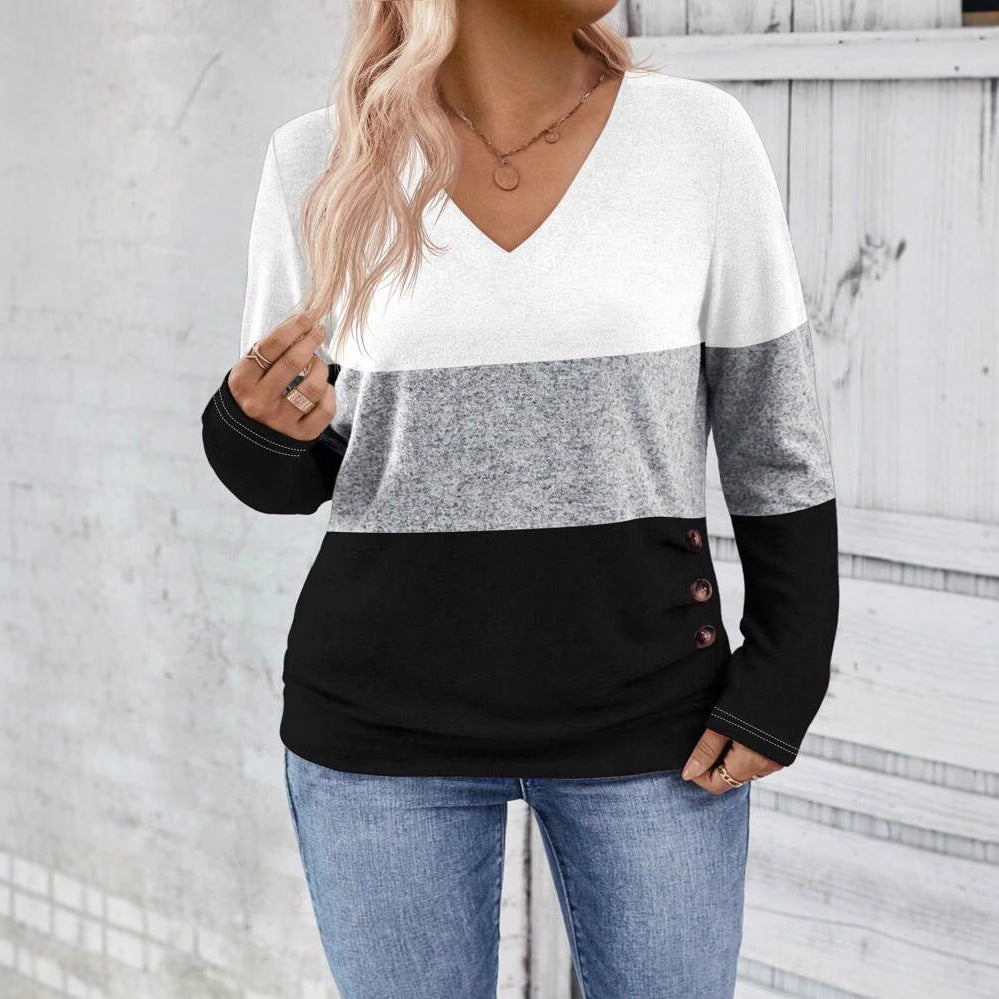 Attractive Women's Pullover Casual Versatile Long-sleeved Tops