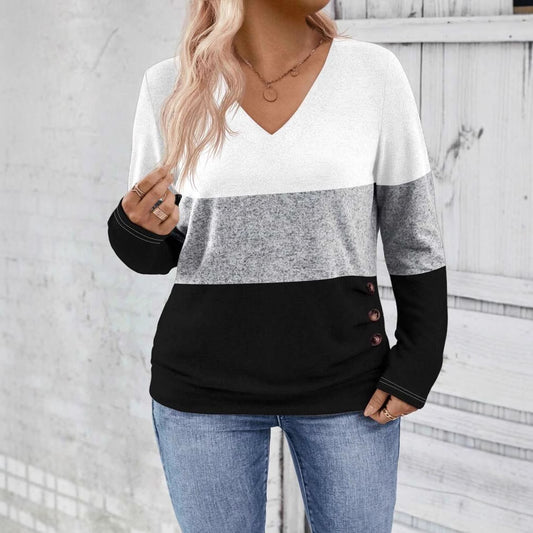 Attractive Women's Pullover Casual Versatile Long-sleeved Tops