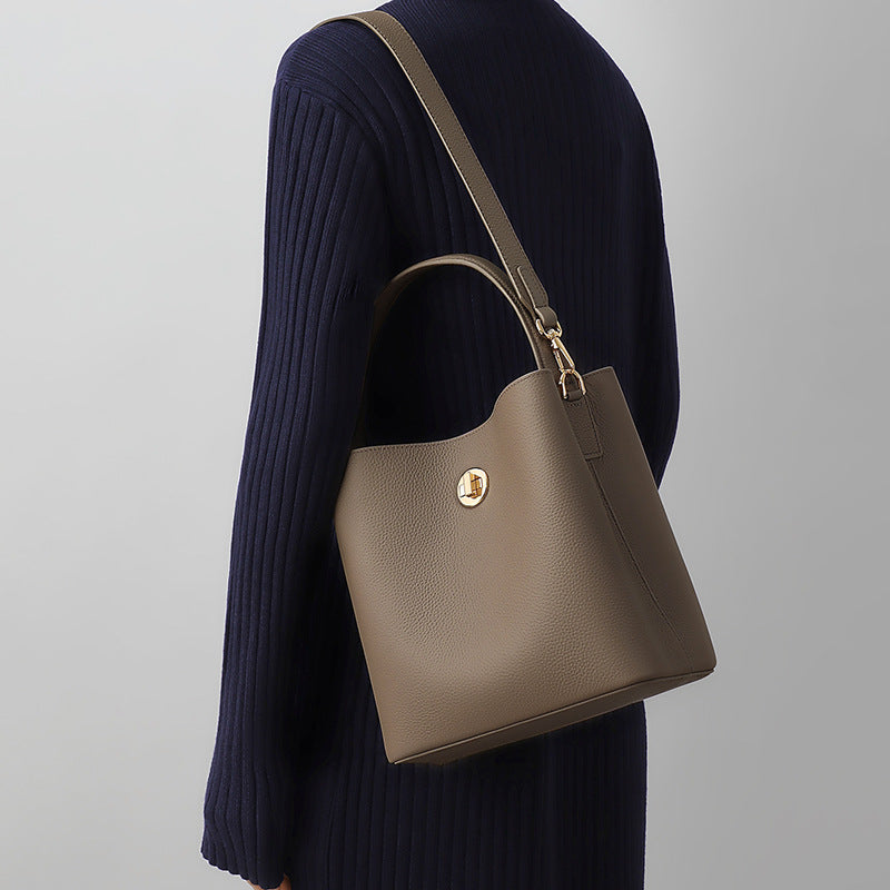 Creative Slouchy Women's Genuine Leather Versatile Handbags