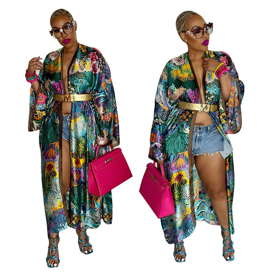 Women's Artificial Silk Fashion Casual Trench Coats