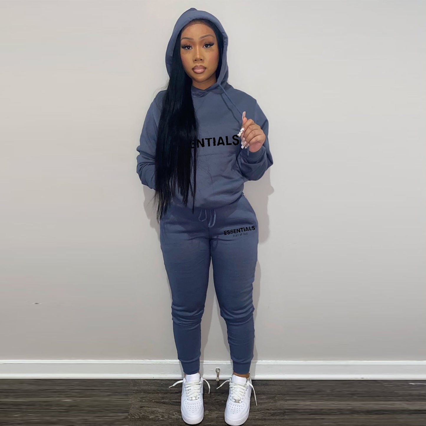 Women's Fashion Chest Casual Hooded Set Suits
