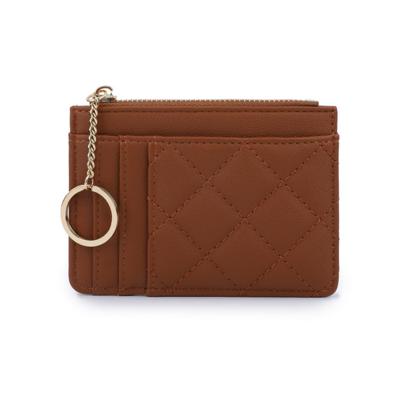 Women's High-grade Classic Style Rhombus Multiple Slots Card Holder