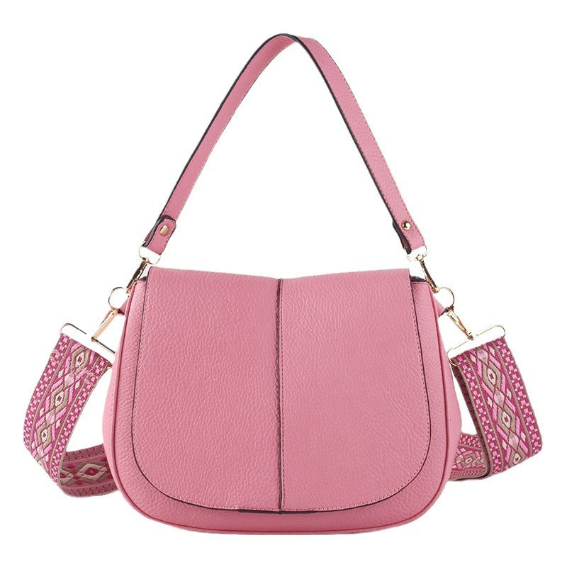 Women's Ribbon Commute Compartment Zipper Underarm Simple Handbags