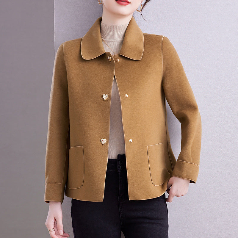Women's Double-sided Cashmere Wool Temperament Woolen Coats