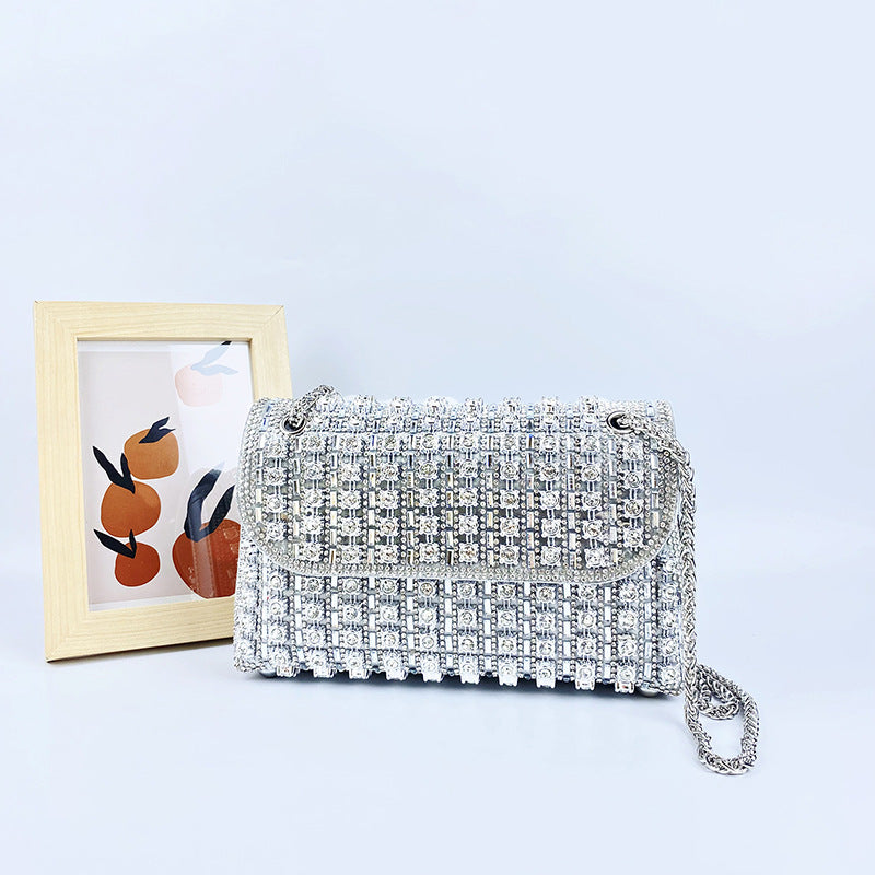 Women's Dinner Fashionable High-grade Underarm Full Diamond Evening Bags