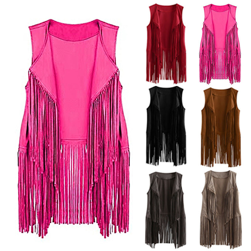Unique Women's Personalized Tassel Sleeveless Fashion Women's Vest