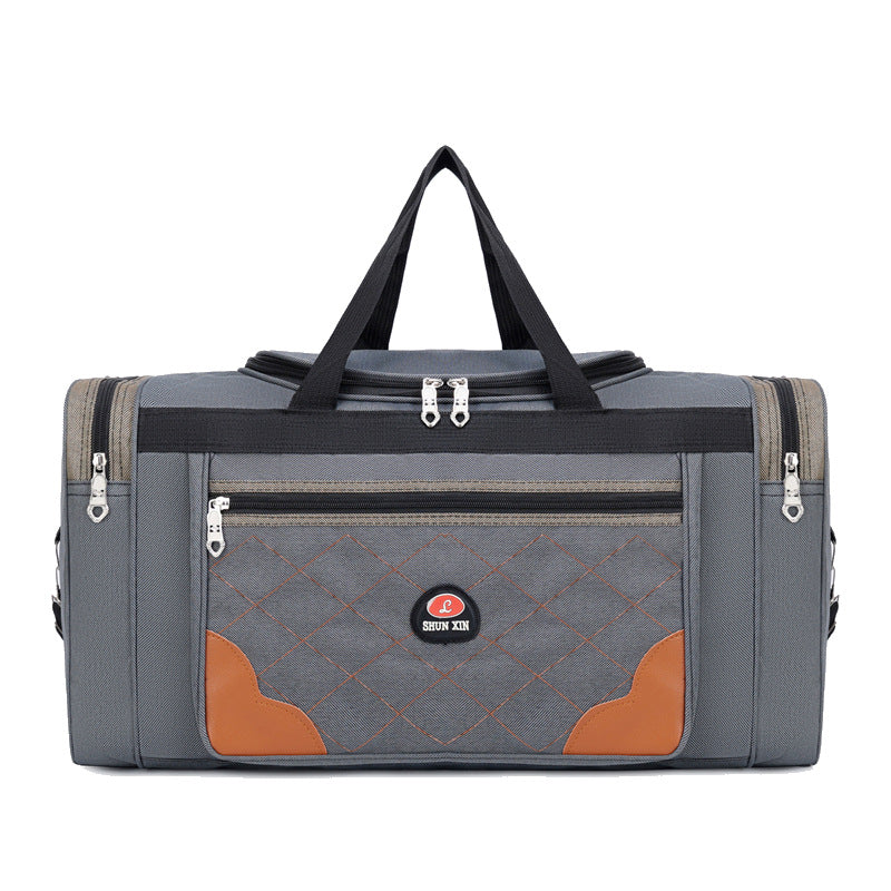 Large Capacity Rhombus Design Printable Short-distance Travel Bags