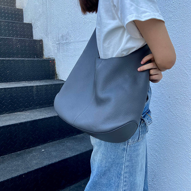 Women's High-grade Genuine Leather Fashion Lazy Simple Bags