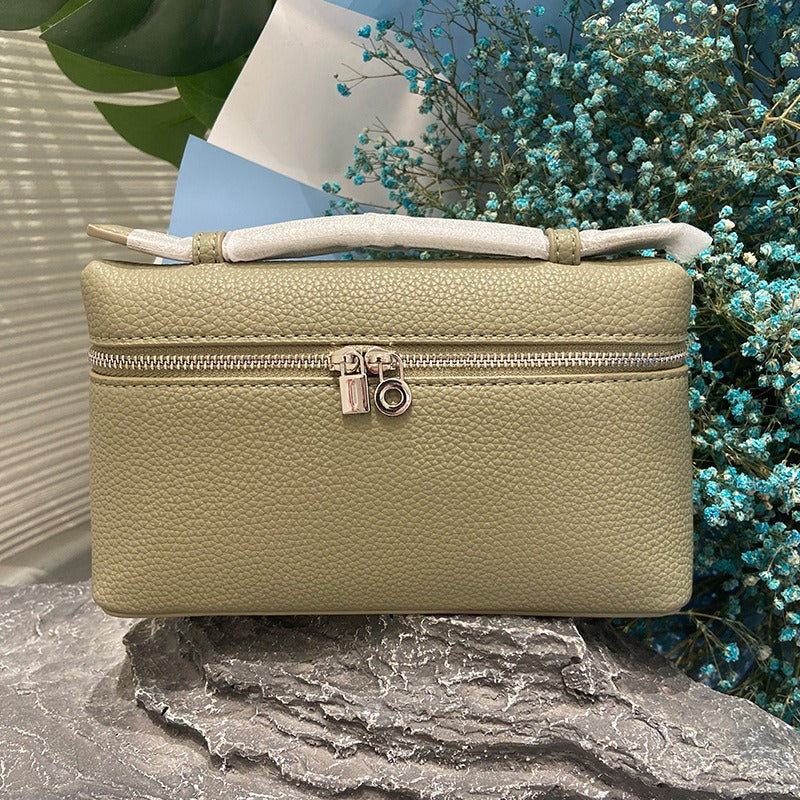 Women's Genuine Leather Macaron Color Series Litchi Handbags