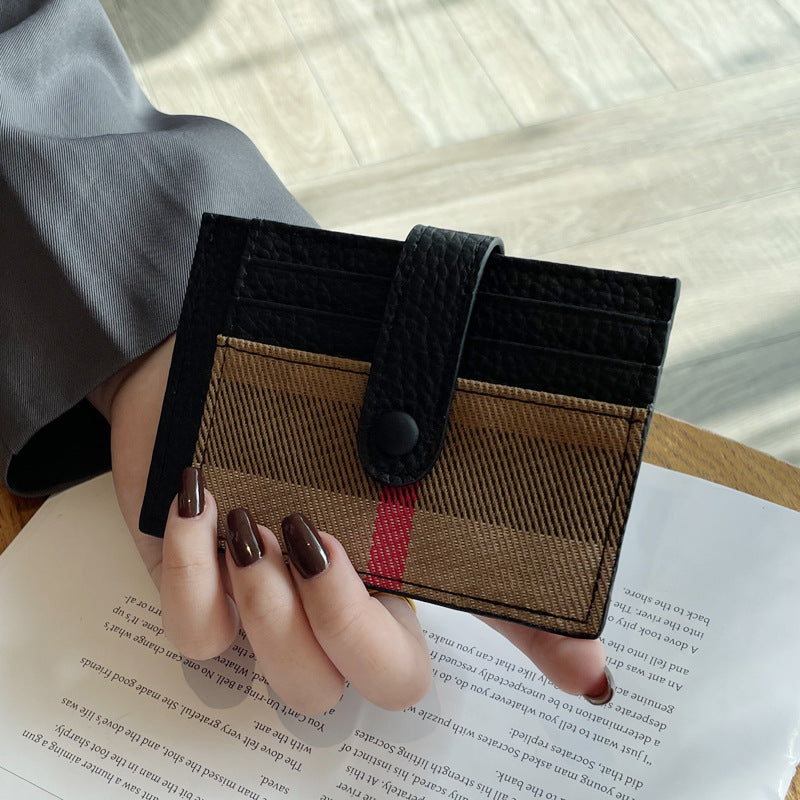Female Mini Exquisite Genuine Leather Fashion High Card Holder