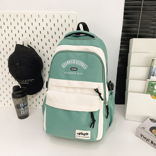 Women's & Men's & Contrast Color Large Capacity Female Junior Backpacks