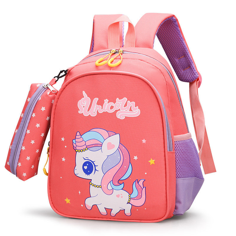 Children's Medium Back Class Boys Cartoon Cute Kindergarten School Bags