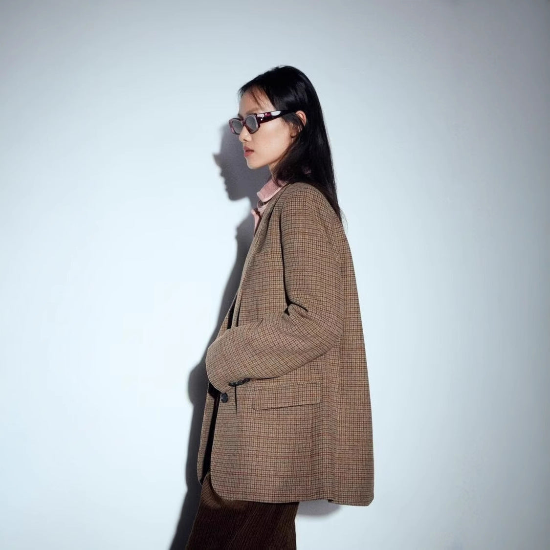 Female French Joker Temperament High Wool Blazers
