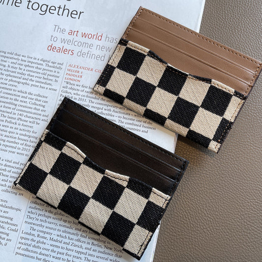 Female Mini Exquisite Canvas Fashion High Card Holder