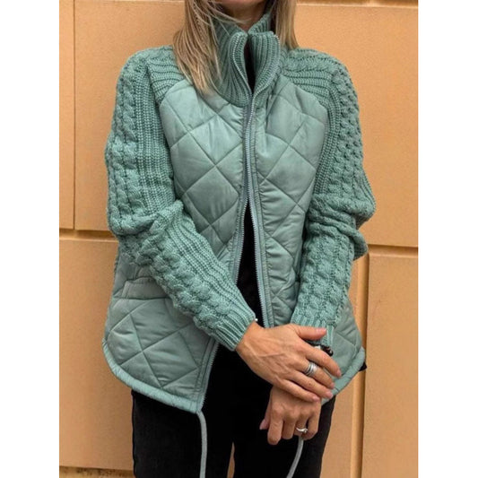 Women's Graceful Fashion Zipper Stand Collar Coats
