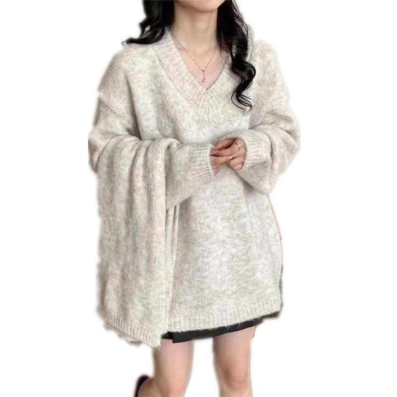 Women's Idle Knitted Pullover Scarf Thickened Soft Sweaters