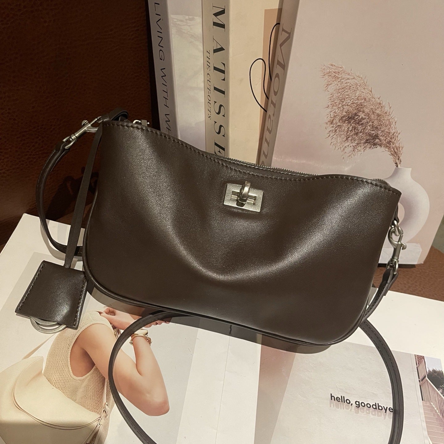 Spring Wear Underarm Mini Motorcycle Baguette Bags