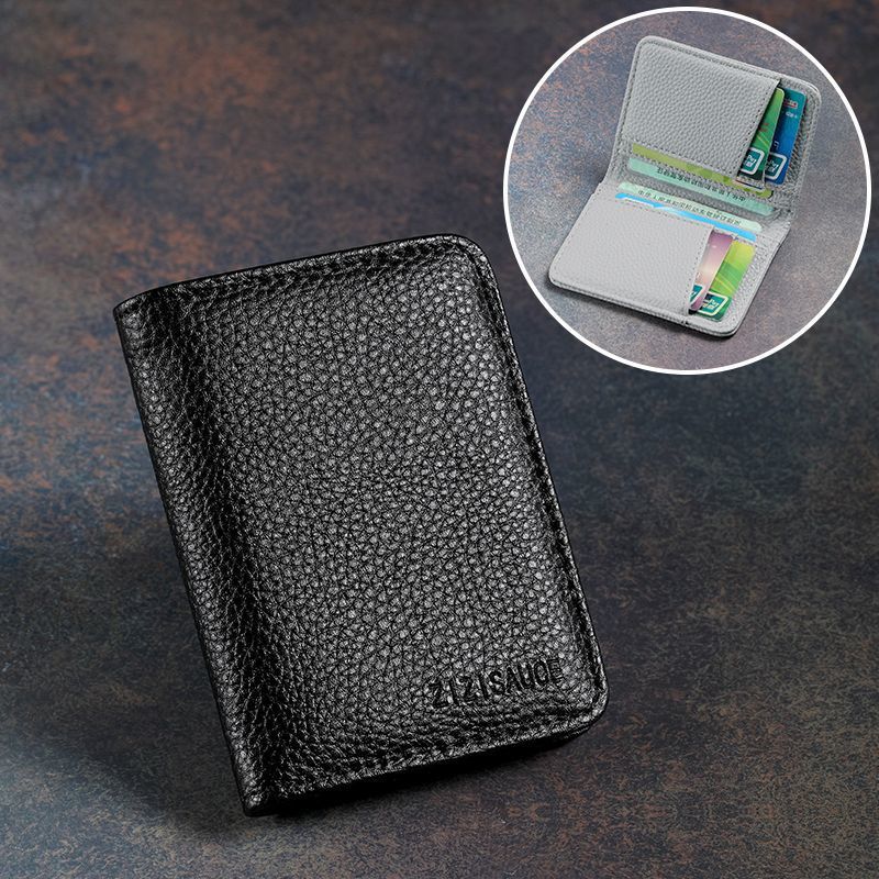 Men's Female Clamp Driving License Leather Card Holder