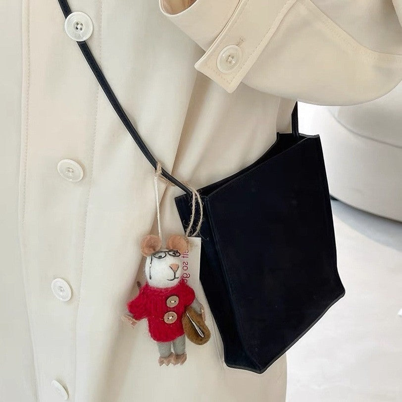 New Suede Genuine Leather Mobile Commute Crossbody Bags