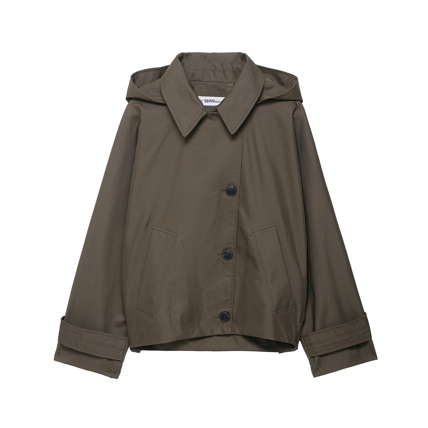 Autumn Waterproof Lapel Hooded Loose Trench Coats