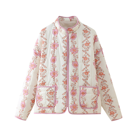 Women's Street Fashion Casual Pattern Print Coats