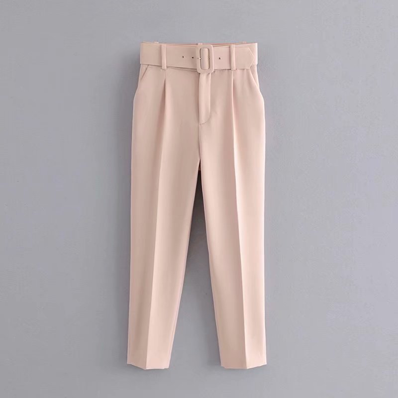 Women's Spring Pleated Harem Casual Solid Color Pants