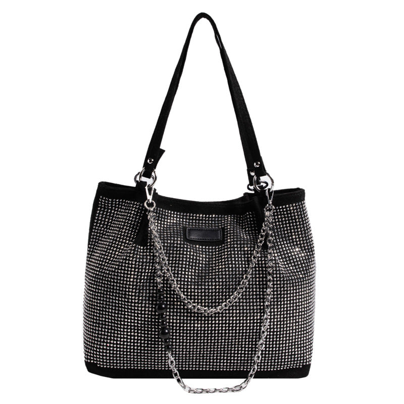 Women's Diamond Fashion Underarm Western Style Simple Tote Bags