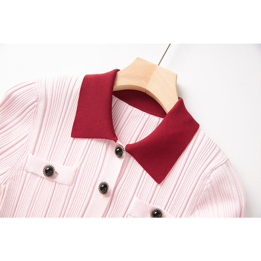 Classic Style Pink Collar Graceful Fashionable Elegant Dresses