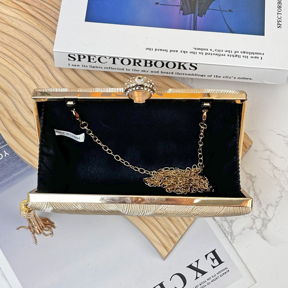 Women's Classic Tassel Dinner Vintage Chain Box Evening Bags