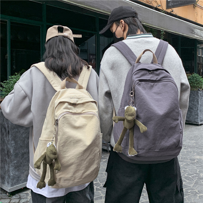 Korean Style Simple Couple Large Capacity Middle School Students' Schoolbags