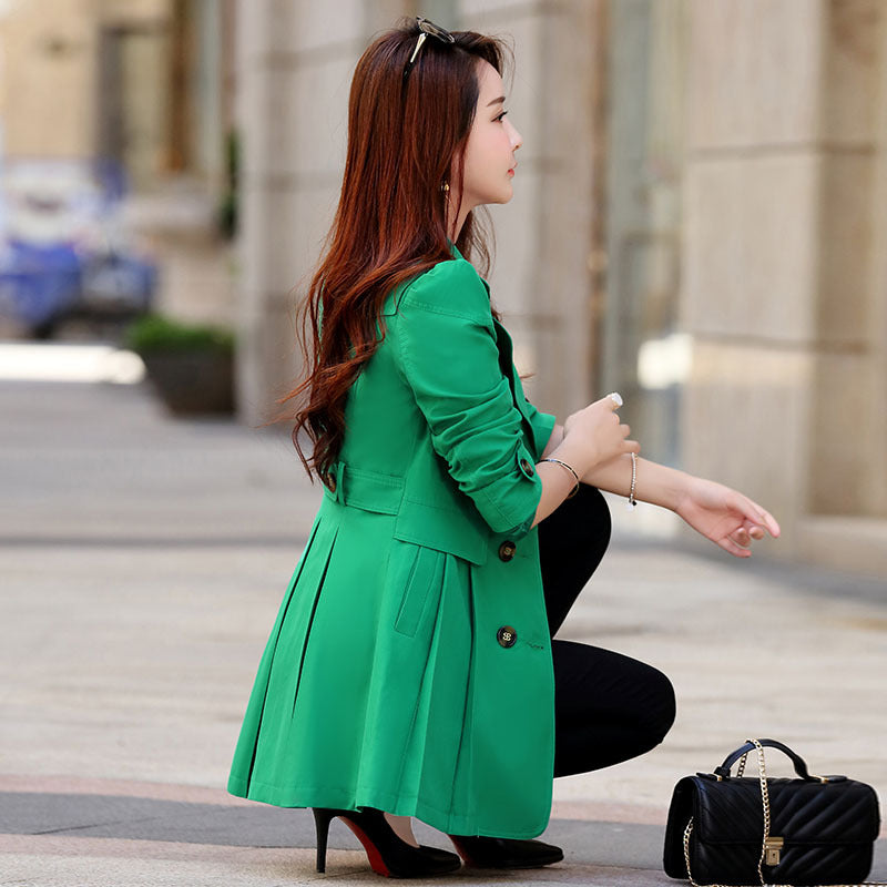 Women's Casual Stylish Trench Mid-length Korean Coats