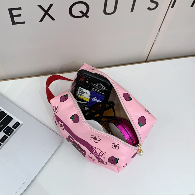 Portable Niche Large Capacity Cute Skin Care Handbags