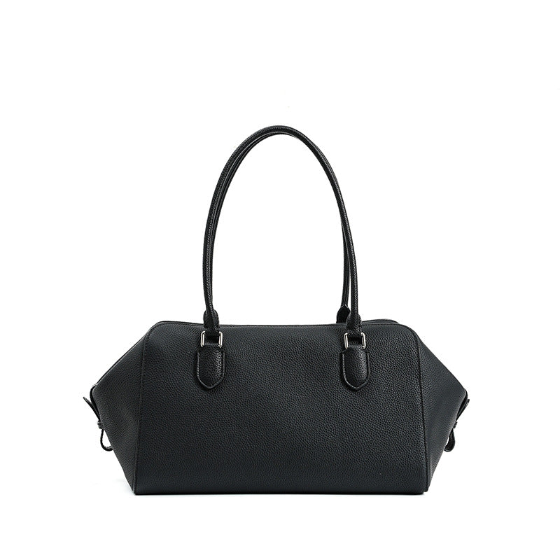 Women's Light Luxury Underarm High-grade Bowling Korean Cowhide Portable Handbags