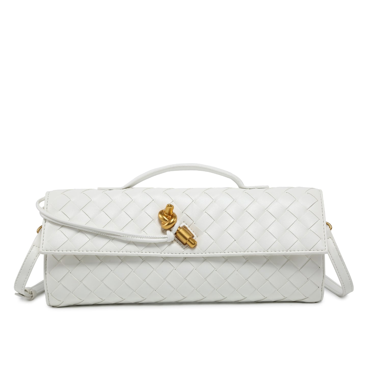 Woven Dinner Horizontal Baguette Advanced One Shoulder Bags