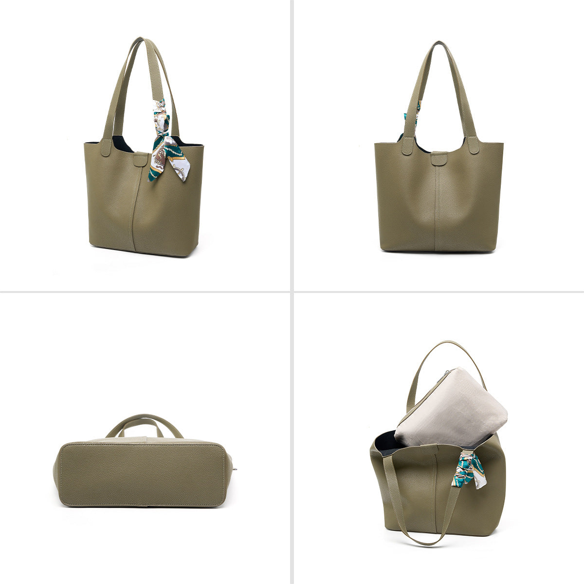 Women's Big First Layer Cowhide Commuter High-grade Tote Bags