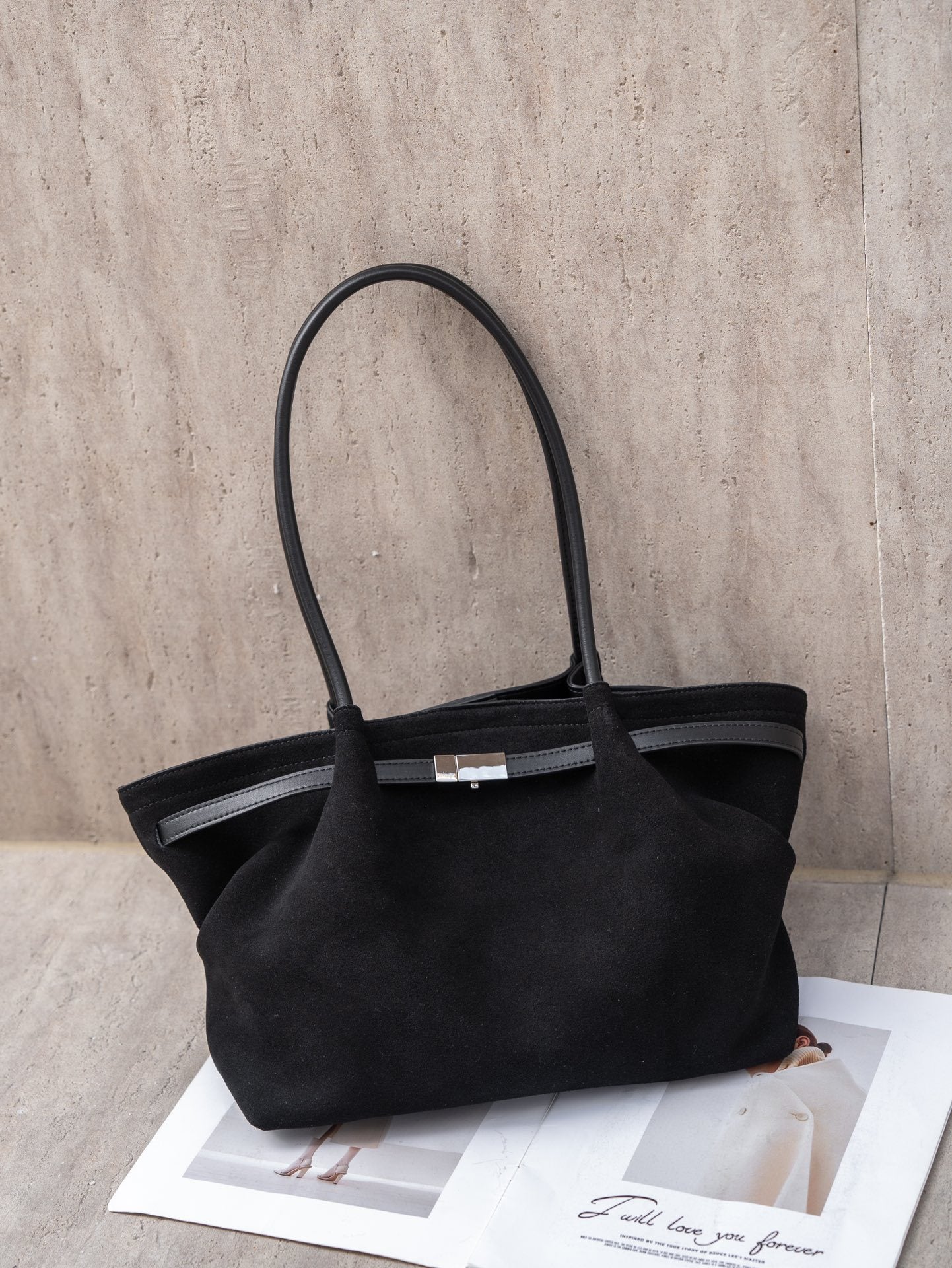 Stylish Niche Design Frosted Suede Portable Handbags