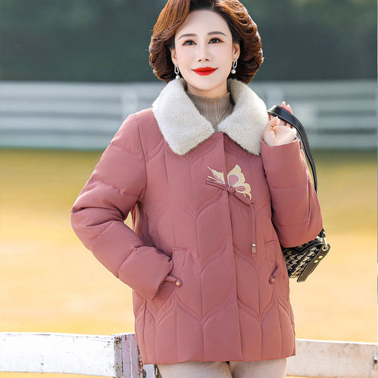Women's Mom Winter Down Cotton Western Style Coats