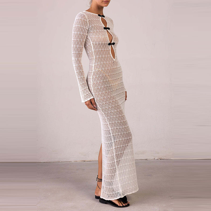 Beach Summer Long-sleeved Fishtail Dress Bohemian Dresses