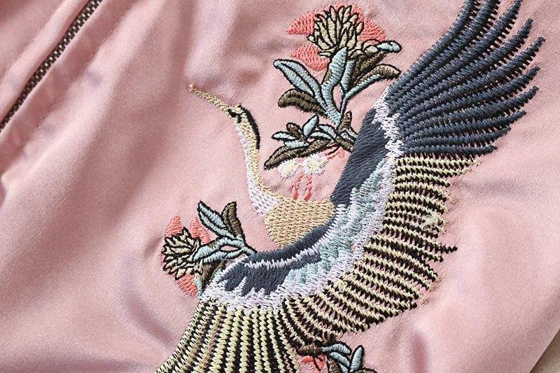 Women's Tiger Mount Fuji Embroidered Retro Style Loose Jackets