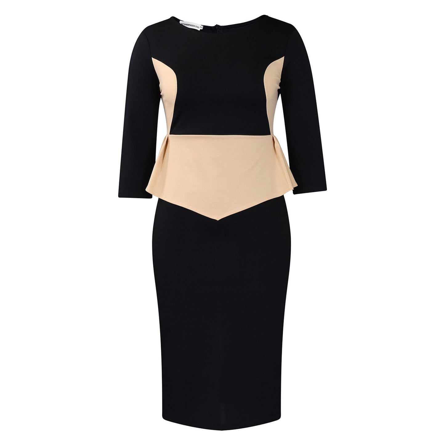 Women's Fashion Temperament Elegant Spliced Ol Sheath Dress