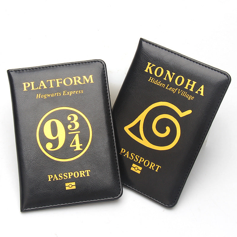 Anime Peripheral Passport Comic Pattern Leather Id Package