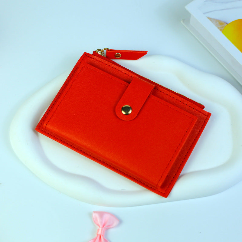 Korean Zip Candy Color Bus Bank Card Holder