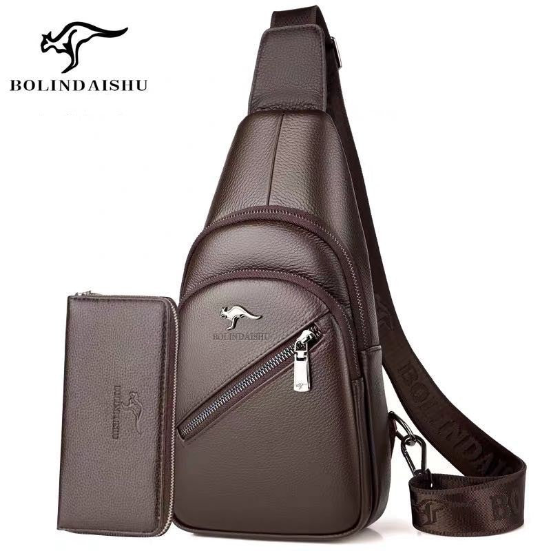 Men's Classic Genuine Leather Cowhide Fashion Bags